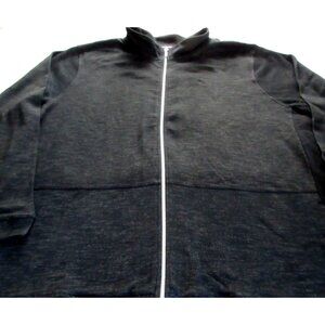 Tommy Bahama Men's Full Zip Mock Neck Track Jacket Black Grey Marlin NWT